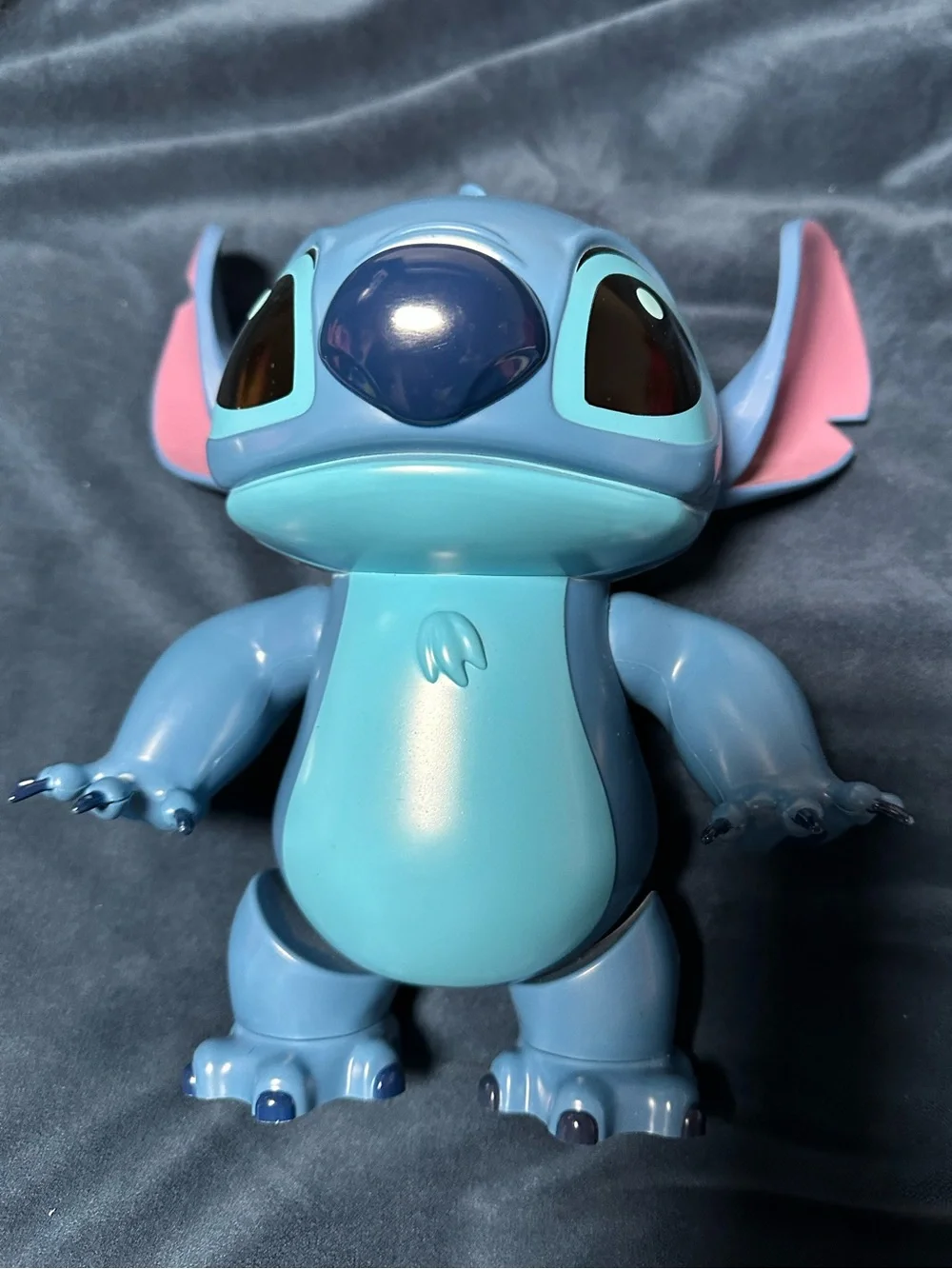 Disney Blue Stitch Vinyl Figure with Pink Ear Accents